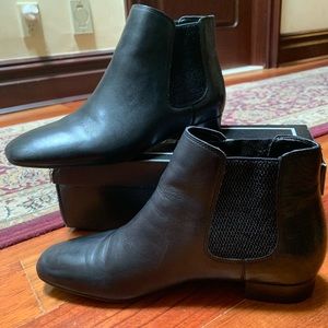 Karl Lagerfeld Black Leather Chelsea Boots